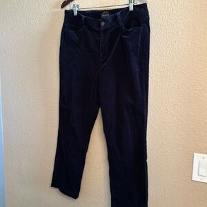 Talbots EUC size 12 women’s heritage style blue velvet 5-pocket pants
